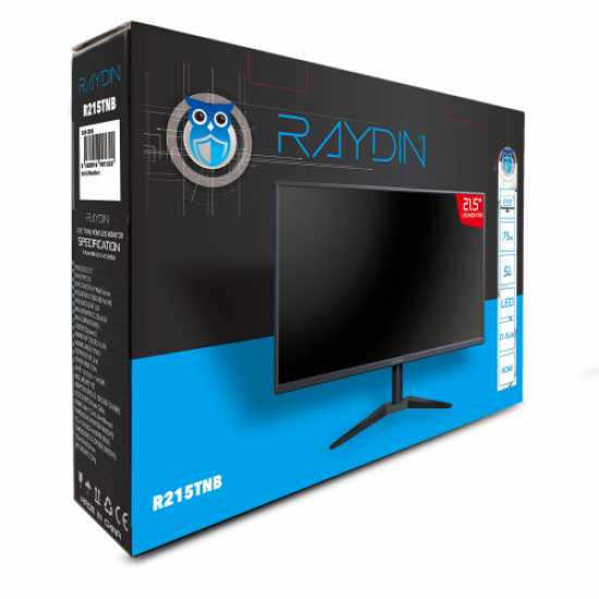 RAYDIN R215TNB 21,5’’ 5ms, 75Hz, Full HD, D-Sub, HDMI, TN LED Monitör (Siyah)