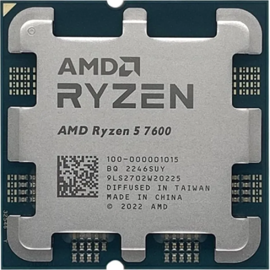 AMD RYZEN 5 7600 6 Core, 3,80-5,10GHz, 38Mb Cache, 65W,  AM5 Soket, MPK (Kutusuz), (Grafik Kart VAR, Fan VAR)