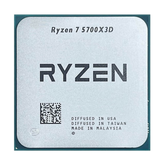 AMD RYZEN 7 5700X3D 8 Core, 3,00-4.10GHz,  100Mb Cache, 105W, AM4 Soket, Tray (Kutusuz) (Dahili Grafik YOK, Fan YOK)