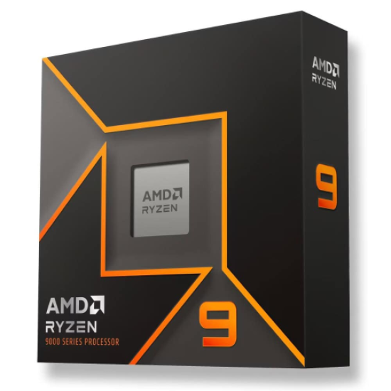 AMD RYZEN 9 9900X 12 Core, 4,40-5.60GHz, 76Mb Cache, 120W,  AM5 Soket, BOX (Kutulu) (Dahili Grafik VAR, Fan YOK)