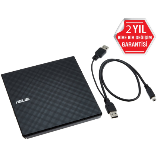 ASUS SDRW-08D2S-U Lite Usb 2.0 External, Siyah, Slim, Optik Okuyucu