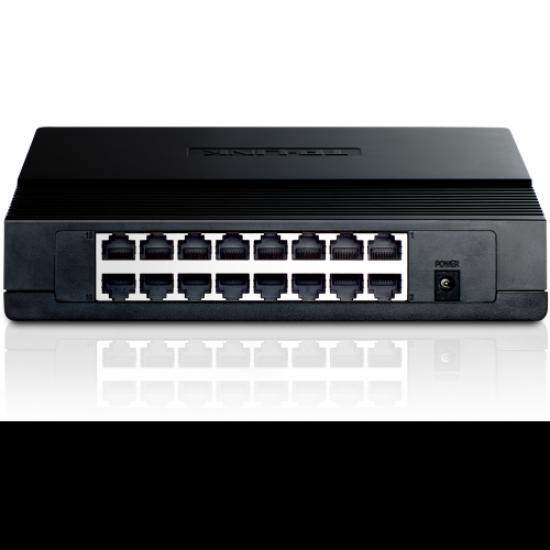 TP-LINK TL-SF1016D, 16 Port, MegaBit, Yönetilemez, Masaüstü Switch