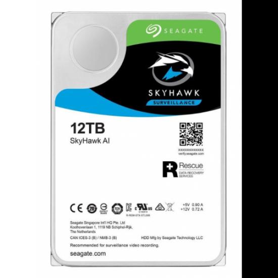 SEAGATE SKYHAWK AI, ST12000VE001, 3.5’’, 12TB, 256Mb, 7200Rpm, Güvenlik, HDD