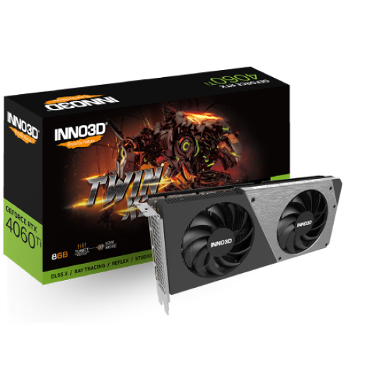 INNO3D N406T2-08D6-171153N, TWIN X2, RTX4060TI, 8Gb, 128Bit, GDDR6, 1xHDMI, 3xDP GAMING Ekran Kartı