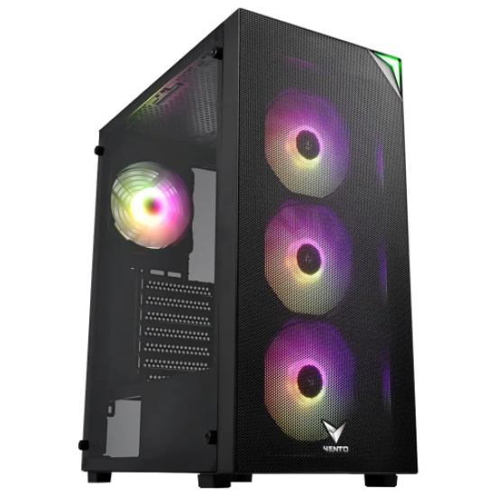 VENTO VG4200S Mid Tower, 850W 80+ Siyah, Temperli Cam, RGB, ATX GAMING KASA