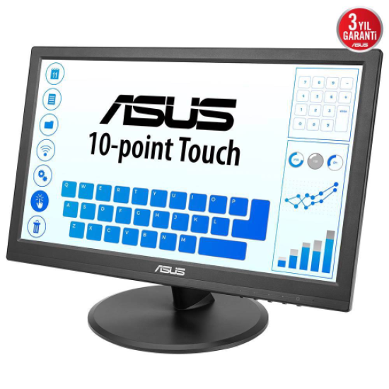 ASUS VT168HR 15.6’’ 5ms, 60Hz, Dokunmatik, HDMI, D-Sub, Düşük Mavi Işık, FreeSync, TN Panel Monitör