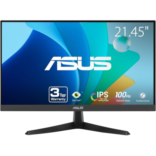 ASUS VY229HF 21.5’’ 1ms, 100Hz, Full HD, HDMI, D-Sub, IPS LED, Çerçevesiz Tasarım, Mavi Işık Filtresi, FreeSync GAMING Monitör