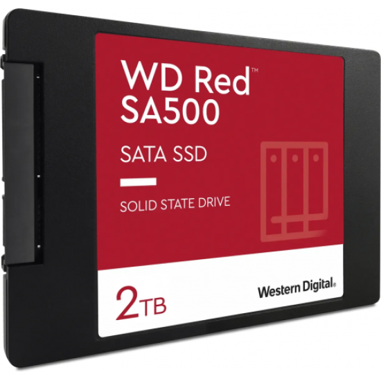 WD Red SA500, WDS200T2R0A, 2TB, 560/530, SERVER ve NAS için Enterprise, 2,5’’ SATA, SSD