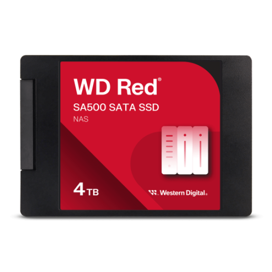 WD Red SA500, WDS400T2R0A, 4TB, 560/530, SERVER ve NAS için Enterprise, 2,5’’ SATA, SSD