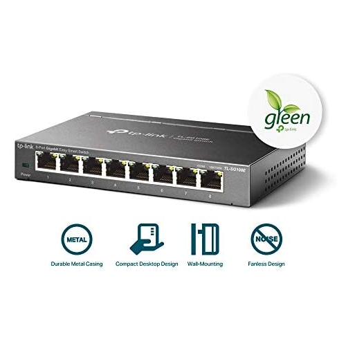 TP-LINK%20TL-SG108E,%208%20Port,%20GigaBit,%20Metal%20Kasa,%20Easy%20Smart,%20Yönetilebilir,%20Masaüstü%20Switch