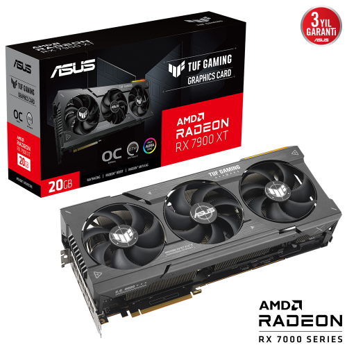 ASUS%20TUF-RX7900XT-O20G-GAMING,%2020Gb,%20320Bit,%20GDDR6,%201xHDMI,%203xDP%20GAMING%20Ekran%20Kartı