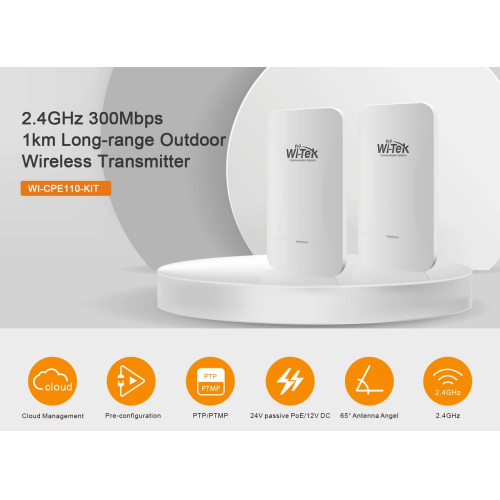 WI-TEK%20WI-CPE110-KIT,%20300Mbps,%202,4Ghz,%208bdi%20Anten%20MİMO,%201km%20Menzil,%20Noktadan%20Noktaya,%20Dış%20Mekan,%20Access%20Point